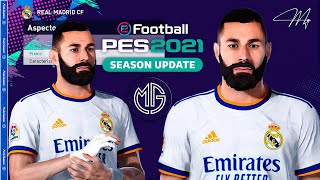 Face Karim Benzema Season 2223 From Fifa 23 to Pes 2021  By Modo Guerrero [upl. by Ydal]