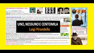 ✅ UNO NESSUNO E CENTOMILA  Luigi Pirandello  riassunto e commento [upl. by Quint377]