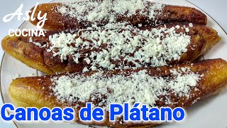 Cómo hacer Canoas de Plátanos Maduros Fáciles receta salvadoreña [upl. by Fabrice]