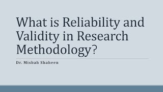 Reliability and Validity in Research  Validity and Reliability in Research in Urdu and Hindi [upl. by Yelyak]