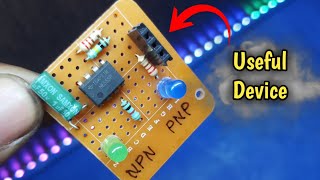 Most Useful Creative DIY idea  Transistor tester without multimeter [upl. by Peregrine]