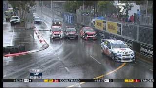 V8 Supercars 2010  Sydney Telstra 500 Wet Weather Carnage [upl. by Nrubloc]