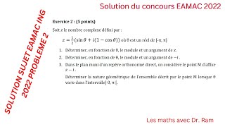 Solution du probleme 2 du Concours EAMAC 2022 Ingenieur et exploitation en Aeronautique civile [upl. by Thay]