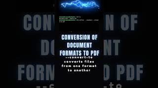 Converting Documents to PDF Using LibreOffice Command linux linuxcommands linuxskills bash [upl. by Eeliram]