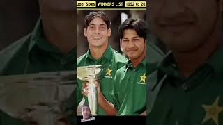 Super Sixes Winners list 1992 cricket cricketnews t20worldcup cricketlover viralvideo [upl. by Shadow]