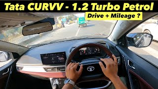 Tata Curvv 12 Turbo Petrol Drive Review City Mileage amp Drive  Base Model वाला Engine [upl. by Elcarim]