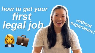 GET A LEGAL JOB WITHOUT EXPERIENCE paralegal legal assistant amp more [upl. by Juli]