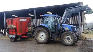 Feeding the Cattle with New Holland amp Abbey Diet Feeder [upl. by Nolos569]