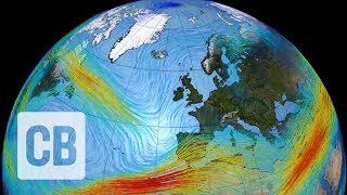 NASA visualisation of the European jetstream [upl. by Codding]