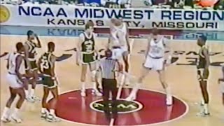 1986  Kansas vs Michigan State  NCAA Basketball Tournament  Midwest Region Sweet 16  2nd Half [upl. by Nyrret]