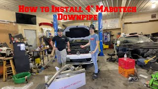 Make Your MK7 GTI RUMBLE  Installing the Mabotech 4quot Downpipe [upl. by Whipple]