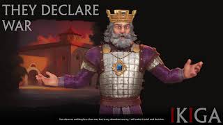 BYZANTINE  BASIL II PORPHYROGENITUS ALL VOICED QUOTES amp DENOUNCE CIV VI  DLC RELEASED 25 SEP 2020 [upl. by Roshan]