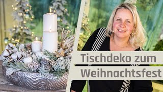 Festliche Tischdeko für Weihnachten TischDekoration für die Festtafel selber machen [upl. by Assirrac255]