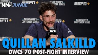 Quillan Salkilld Enjoyed The Great Test Fight That Earnied Him a UFC Contract  DWCS 70 [upl. by Neelasor]