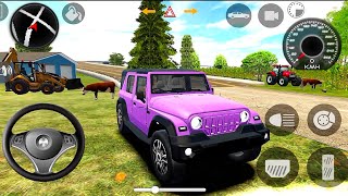 Indian Cars Driving Simulator Games 3D New Update Mahindra Thar Roxx New Car Gameplay [upl. by Lose]