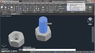 Draw Nut amp Bolt in AutoCAD just in simple steps LearnCAD [upl. by Gothurd]