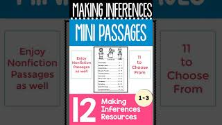 Making Inferences Passages  Fiction and Nonfiction [upl. by Adnauqaj628]