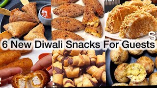 6 new amp Easy Diwali Snacks Recipes  no onion no garlic indian recipes  kids snacks ideas 🪔🪔 [upl. by Hyland128]