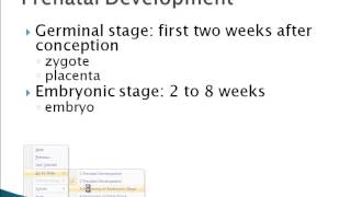 Psychology 101 Prenatal Development [upl. by Relluf]