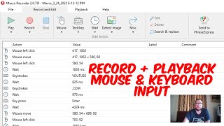 How to Record and Playback Mouse amp Keyboard Input [upl. by Marlin]