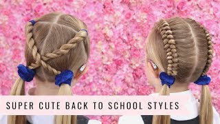 2 SUPER CUTE School Hairstyles by SweetHearts Hair [upl. by Angelis]