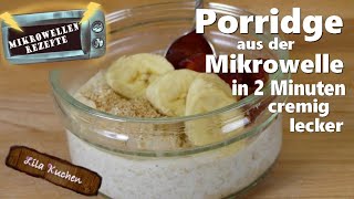 Mikrowellen Haferflocken Porridge Rezept in 2 Minuten  How to make perfect Oatmeal  Yulaf Lapası [upl. by Albie]