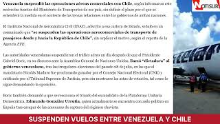 Suspenden vuelos entre Venezuela y Chile [upl. by Cannell]