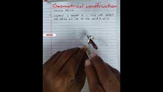 Geometrical construction Class 10th Maths 2Draw a tangent [upl. by Eima]