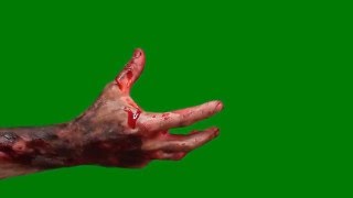 Green screen arm bloody and dirty ext [upl. by Ynohtnakram]