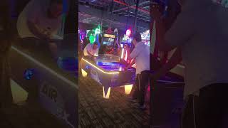 yeshiva bachurim playing air hockey at Dave and busters [upl. by Anelet]