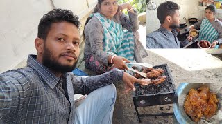 chicken kebab on fire  🔥  Bikinehavlog  family vlog [upl. by Niu]