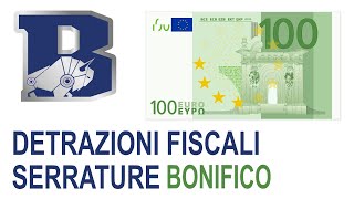 Detrazioni serrature  Bonifico per detrazione fiscale  Blindax Serrature [upl. by Hyde]