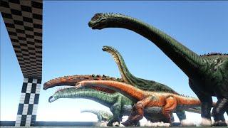 Which one is ARKS FASTEST Sauropod amp Theropod Dinosaur  NEW ARK RACES [upl. by Besnard841]