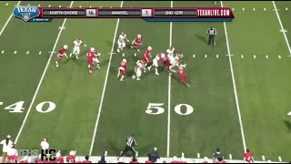 Texas AampM commit Shadrach Banks hurdles defender and scores touchdown [upl. by Ynamrej]