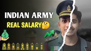 Real salary of an Indian Army Officer  Indian Army Rank and Salary  Promotion  Motivation🔥 [upl. by Procora203]