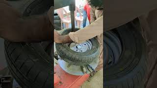 Linglong tyre fittingtyre worknew tyreCar tyreservicenewYouTube [upl. by Oirtemed693]