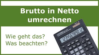 Brutto in Netto umrechnen  schnell amp einfach Gehaltsrechner [upl. by Hilton]