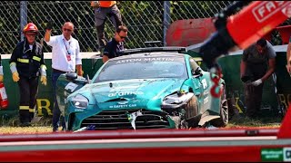 WTF  Bernd Mayländer sest crashé avec sa Safety Car à Monza [upl. by Anaeirb540]