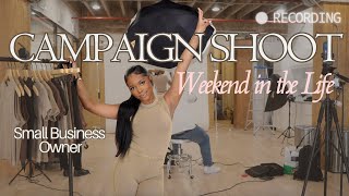 SMALL BUSINESS VLOG  02  2day Campaign Shoot  BTS [upl. by Eiclehc]