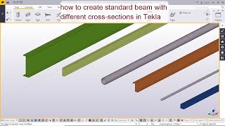 how to create standard beam with different cross sections in Tekla [upl. by Eserrehs]