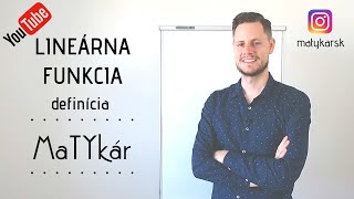 LINEÁRNA FUNKCIA ZŠ  definícia [upl. by Cerf869]