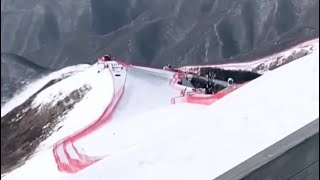 Skiing on the Olympic Downhill slope of Beijing 2022 ⛷❄️ [upl. by Wier]