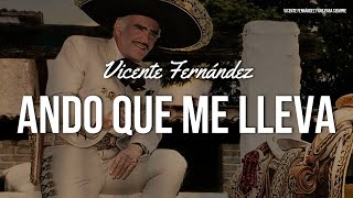 Vicente Fernández  Ando Que Me Lleva LetraLyrics [upl. by Rizan]