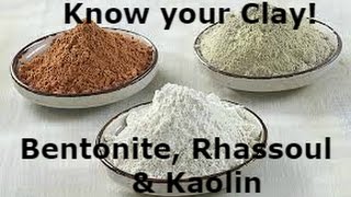 Know Your Clay Bentonite Rhassoul amp Kaolin [upl. by Kailey]