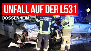 Zwei Leichtverletzte bei Unfall an der A5Anschlussstelle Dossenheim [upl. by Nayve555]