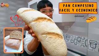 Pan campesino receta fácil y económica paso a paso  Pansteleria [upl. by Nofets]