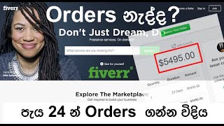 How To Get Fiverr Order within 24 hours Sinhala [upl. by Dorothi683]