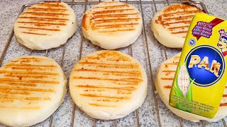 AREPAS RELLENAS DE JAMÓN Y QUESO CON HARINA PAN [upl. by Ignace]