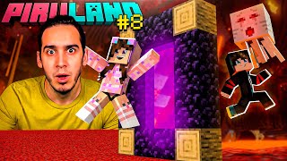 VAMOS AL NETHER Y UN GHAST NOS EXPLOTA EL PORTAL  Piruland 8  HaroldArtistPlay [upl. by Tirza]