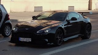 Aston Martin Vantage GT8  Start Up  Acceleration  Munich [upl. by Gilmer]